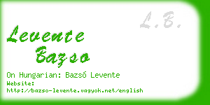 levente bazso business card